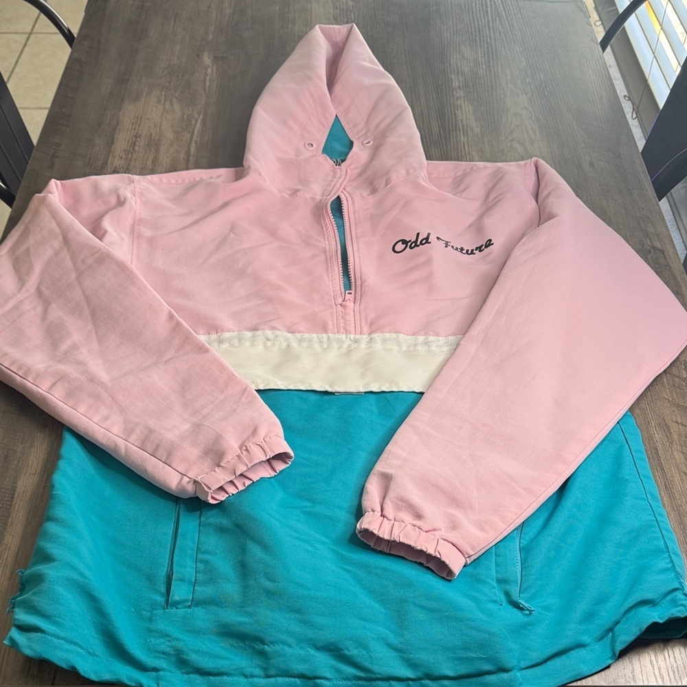 Odd Future Pink and Teal Windbreaker